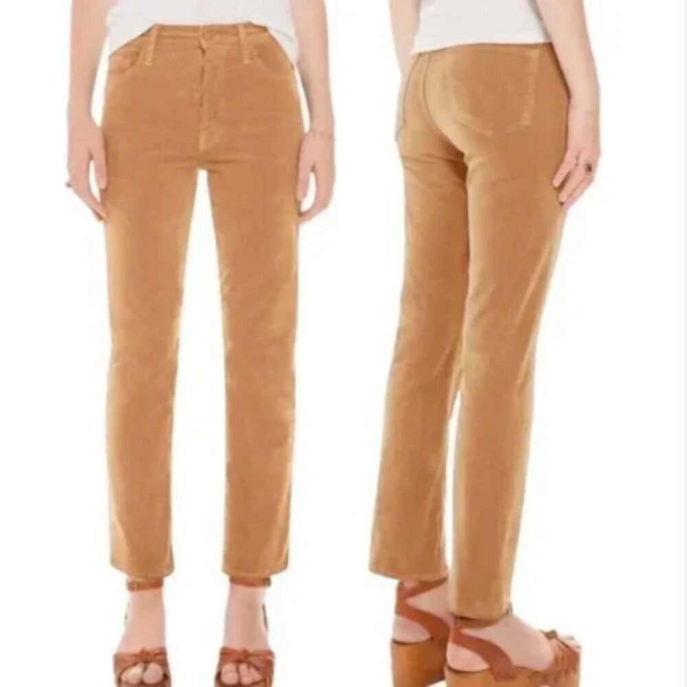 Mother The Tomcat Ankle Jean Pants in Hopscotch Cafe Spice Corduroy Tan Size 31